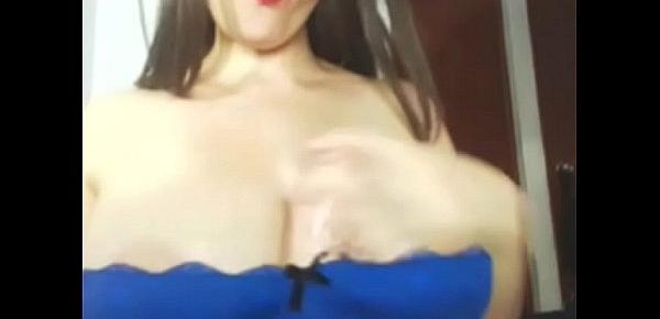  Big tits amateur teasing and blowjob